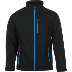 OEM Customized Logo Wholesale Breathable Waterproof Wear <b>Men</b> Adjustable Ham Stand Collar Blue Softshell Jacket - Product Image 2
