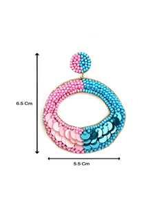 Pendientes de joyería unisex con dijes de cuentas de semillas hechos a mano, bordados, clásicos, dulces y frescos, para fiesta - Product Image 2