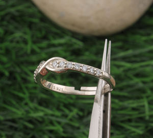 แหวนเงินแท้ประดับเพชร CZ เกรด 5A สำหรับผู้หญิง ดีไซน์หรูหรา เหมาะสำหรับงานหมั้น งานแต่งงาน งานเลี้ยง  ผิวขัดเงา - Product Image 6