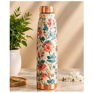 Termo Metálico Ecológico de Gran Capacidad con Diseño Floral y Tapa de Cobre, Botella de Agua Portátil para Viajes, Hogar y Oficina - Product Image 1