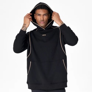 Sweat-shirt à capuche personnalisé avec logo, style streetwear, épaules tombantes, en molleton épais, coupe oversize pour homme - Product Image 6