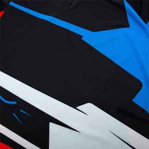 Maillot de motocross unisexe à manches longues bleu noir rouge haute visibilité séchage rapide polyester/nylon toutes saisons pour la course - Product Image 5