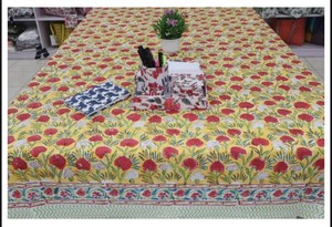 Mantel Rectangular de Algodón 100% con Estampado Floral Bohemio, Ecológico, de Alta Calidad, Hecho a Mano, con Logotipo Personalizado, Lavable, para Uso Doméstico - Product Image 6