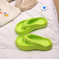 Sandales tongs compensées pour femmes avec soutien de la voûte plantaire, en EVA ultra-doux, antidérapantes, légères, pour l'été et la plage, style décontracté