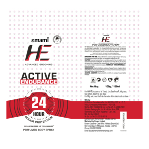 HE Active Endurance Perfumed Body <b>Spray</b> 50 ml Buy from Manufacturer - Product Image 6