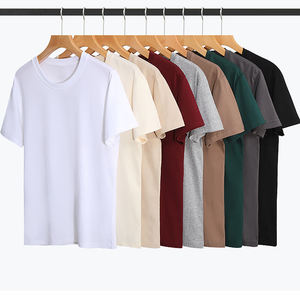 T-shirt en coton peigné pur 180G pour hommes et femmes, couleur unie, publicité culturelle, design de logo personnalisé OEM. - Product Image 1
