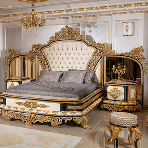 Luxury Baroque Solid Mahogany Wood Bedroom Set Handmade Carved King Bed <b>Wardrobe</b> Bedside Cabinet Premium Furniture - Product Image 6