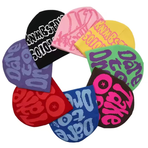 Blend Winter Unisex Streetwear Breathable Waterproof Adjustable Wholesale High Quality Steady Wool Customizable Beanie Hats - Product Image 3