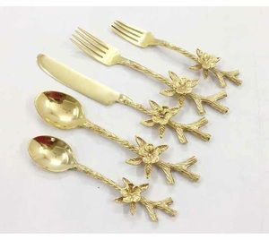 Golden Bird Handle Flatware Set Fork <b>Knife</b> Spoon Novelty Metal Cutlery High Mirror Polish Wedding Utensils - Product Image 6