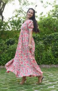 Robes longues maxi décontractées en coton à col en V et dentelle ajourée, nouveau design populaire, élégantes pour femmes, été 2026, meilleur prix - Product Image 4