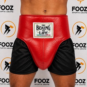 Premium Silver <b>Black</b> Boxing Training Shorts with Protective Groin Support for Men Martial Arts Fitness Sparring and Competition - Product Image 6