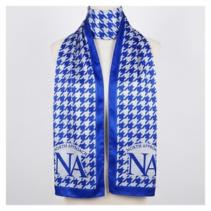 NORTH APPROACH Écharpe en soie à carreaux bleus et blancs, longue, élégante, multifonctionnelle, accessoire de mode, toutes saisons, unisexe - Product Image 5