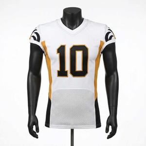 Maillot de football américain, coupe athlétique, manches courtes, sublimation, vêtements de sport, grande taille, 100% polyester, tissu mesh réversible - Product Image 1