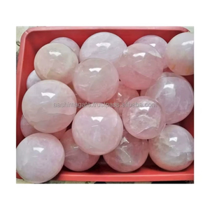 ลูกบอลโรสควอตซ์ทำมือขายส่ง สัมผัสเหมือนจริง หินกึ่งมีค่า งานฝีมือธรรมชาติ ของตกแต่งงานแต่งงาน งานศิลปะ ของตกแต่งสไตล์ฮวงจุ้ย - Product Image 4