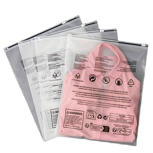 Custom Size Pe Transparent Zip Lock <b>Plastic</b> High Clarity <b>Clear</b> Garment Pouch Reusable Sealed Clothing Packaging <b>Bag</b> - Product Image 1