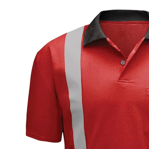 Chemises polo réfléchissantes haute performance, vêtements de sécurité anti-humidité avec bandes haute visibilité pour les équipes de travail en extérieur - Product Image 4