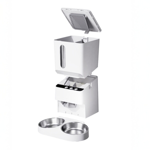 5L automatischer Hundefutter automat mit Smart Control Kunststoff-Futtersp ender für große Hunde Stromquelle Lade option Tierschalen-Feeder