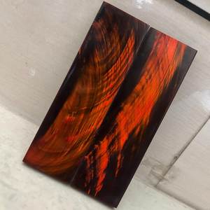 Material pulido para mangos de cuchillos, con escamas de cuerno de búfalo teñidas - Product Image 2