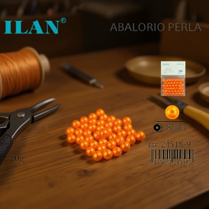 Perle ILAN da 8 mm, 20 g, per la creazione di gioielli - Product Image 3