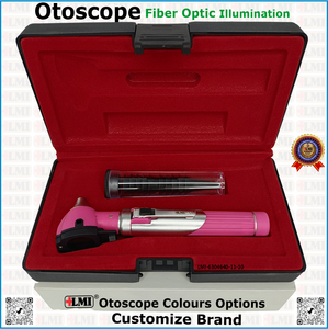 Otoscopio de Fibra Óptica Rosa, Juego de Instrumentos de Alta Calidad, Herramienta Médica Manual para Revisión de Oídos, al Mejor Precio - Product Image 3