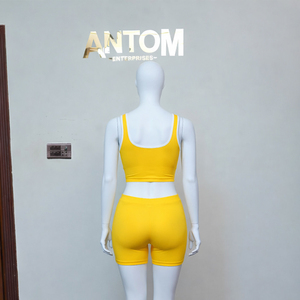 Conjunto Deportivo Casual de 2 Piezas para Mujer 2024, Top sin Mangas y Pantalones Cortos de Ciclismo - Product Image 4