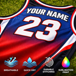 Camiseta de Baloncesto Personalizada para Equipos Escolares, Tallas Grandes, Secado Rápido, Transpirable, 100% Poliéster, Nombre y Número del Jugador Sublimados en la Parte Delantera - Product Image 3