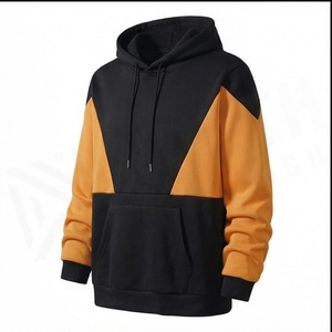 Sweat-shirt à capuche oversize pour homme avec blocs de couleur et poche avant, manches classiques, style décontracté, style automne - Product Image 3