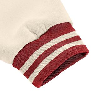 แจ็กเก็ตเลตเตอร์แมนสำหรับผู้ชายเสื้อแจ็คเก็ตแขนเสื้อหนังมีตัวอักษรปรับแต่งได้ - Product Image 5