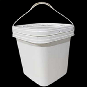 Cubo de Plástico PP Cuadrado Blanco Premium de 19.5L, Hermético, a Prueba de Fugas, Duradero, con Asa Superior Abatible y Laminado Mate para Envasado de Productos Químicos - Product Image 1