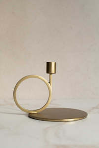 Candelabro de Metal Dorado al por Mayor, Diseño Moderno en Forma de Anillo, para Decoración de Mesa en Bodas y Hogar - Product Image 5