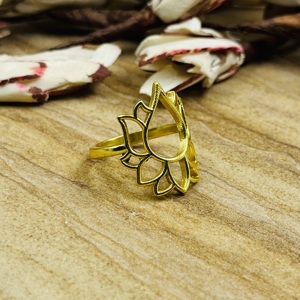 Market Favorite Brass Lotus <b>Ring</b> <b>Boho</b> Floral <b>Rings</b> Women Brass <b>Ring</b> Women 18k Gold Plated <b>Boho</b> Lotus Jewelry Wholesale/OEM/ODM - Product Image 5