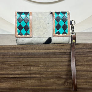 2025 bolso de mano de cuero de vaca de gran capacidad de lujo y bolso de mano a cuadros cartera de mano conjuntos de dos piezas a juego - Product Image 6