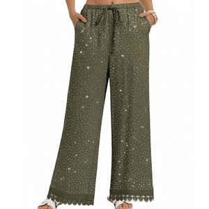 Pantalon décontracté pour femme avec strass, idéal pour l'extérieur, qualité supérieure, prix abordable, coupe ample - Product Image 2
