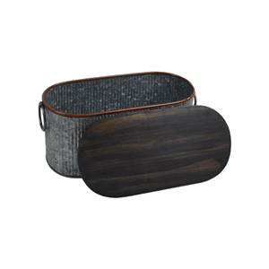 Iron Bread Storage Basket <b>With</b> Fine Quality Brass Antique Colored Finishing Design Bread Storage Container for Home Decor - Product Image 2