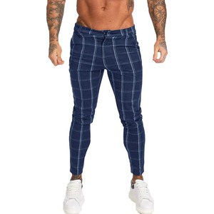 Oem Service Private Labels <b>Plaid</b> High Stretchy Black Plain Dyed Casual Mens Skinny Fit <b>Pants</b> - Product Image 2