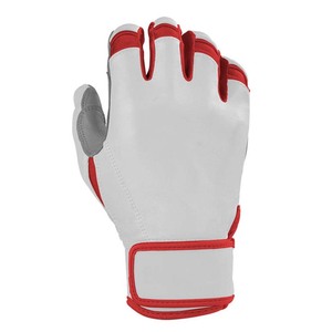 Guantes de Bateo ELIXE SPORTS de Cuero Blanco con Palma Acolchada, Cierre de Velcro, Duraderos, Unisex, para Adultos, Entrenamiento, Ambidiestros - Product Image 3