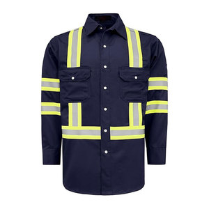 Camiseta Reflectante de Algodón para Hombre, ANSI Clase 1, Alta Visibilidad, Ropa de Trabajo de Seguridad, Ligera, para Construcción y Trabajo en Carreteras, WARRIOR - Product Image 1