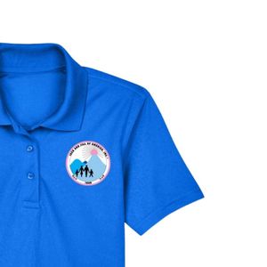 Polo pour femme bleu roi avec broderie, manches courtes, col, mélange de coton, décontracté, golf, affaires, mode, vêtement - Product Image 5