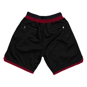 Short de basket-ball décontracté avec broderie personnalisée pour hommes, short de sport surdimensionné en maille de 100% coton, motif uni, streetwear, logo avec nom d'équipe - Product Image 4