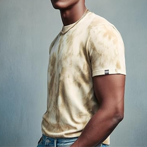 Camiseta de Cuello Redondo para Hombre, Ligera, de Manga Corta, con Estampado Moderno, Estilo Hipster, Tie Dye, Informal, para Usar en la Calle - Product Image 2