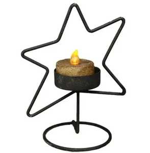 Modern Black Wood Square Eco-Friendly Geometric Votive Tealight Stand Tabletop Candle Holder for Birthday <b>Christmas</b> Wedding - Product Image 1
