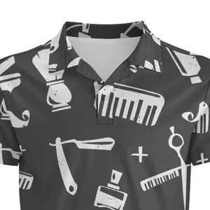 Camiseta de Barbero Informal con Logotipo Personalizado, Impresión Digital, Secado Rápido y Transpirable, Ropa de Trabajo para Hombre, Lavable, Nueva Llegada - Product Image 5