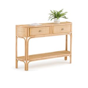 Mesa Consola Multiusos de Ratán, Adecuada para la Entrada, el Pasillo, el Dormitorio, la Sala de Estar y la Decoración de la Oficina - Product Image 6