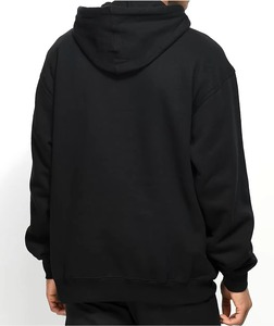 เสื้อฮู้ดดี้พิมพ์ลายกราฟิกขนาดใหญ่สีดำสำหรับผู้ชาย ผ้าฟลีซหนานุ่ม สไตล์สตรีทแวร์ ผ้าฝ้ายลายดอกไม้ พร้อมโลโก้แบบกำหนดเอง - Product Image 4
