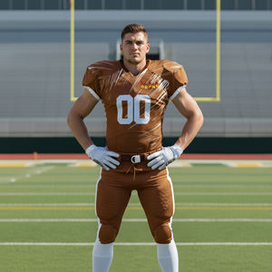 Uniforme de Fútbol Americano Transpirable Unisex de Dos Tonos, Diseño Sublimado Personalizable, 100% Poliéster, Uniforme de Rugby Corto - Product Image 4