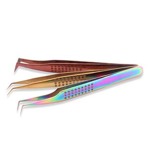 Juego de pinzas para extensiones de pestañas Soft Grip Best de acero inoxidable con puntas puntiagudas hechas a mano para resultados dignos de salón - Product Image 2