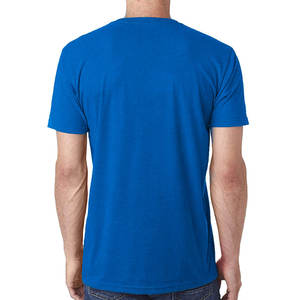 T-shirts pour hommes en coton épais, surdimensionnés, unis, sans motif, col en V, neufs, tendance, couleur unie, pour un usage décontracté - Product Image 2
