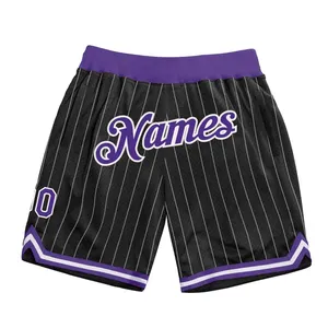 Pantalones Cortos de Baloncesto para Hombre OEM 2026 al por Mayor, Personalizables, Diseño Vintage Retro, Malla Pesada, Azules, por Encima de la Rodilla, para Correr - Product Image 6