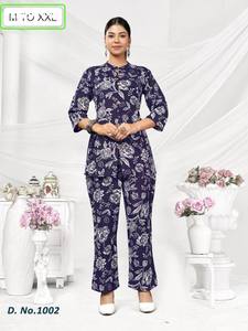 Conjunto coordinado de rayón estampado de última moda, de la mejor calidad y alta demanda, fabricado en Surat, suministro al por mayor. - Product Image 6