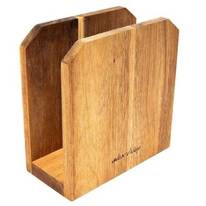 Porte-serviettes en bois naturel pour table à manger, organiseur de serviettes écologique pour la maison et la cuisine - Product Image 2